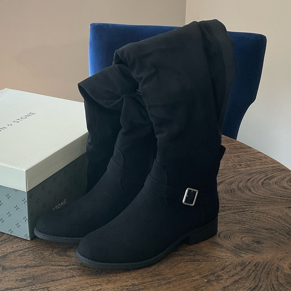 Sun + Stone Black Over the Knee Boots